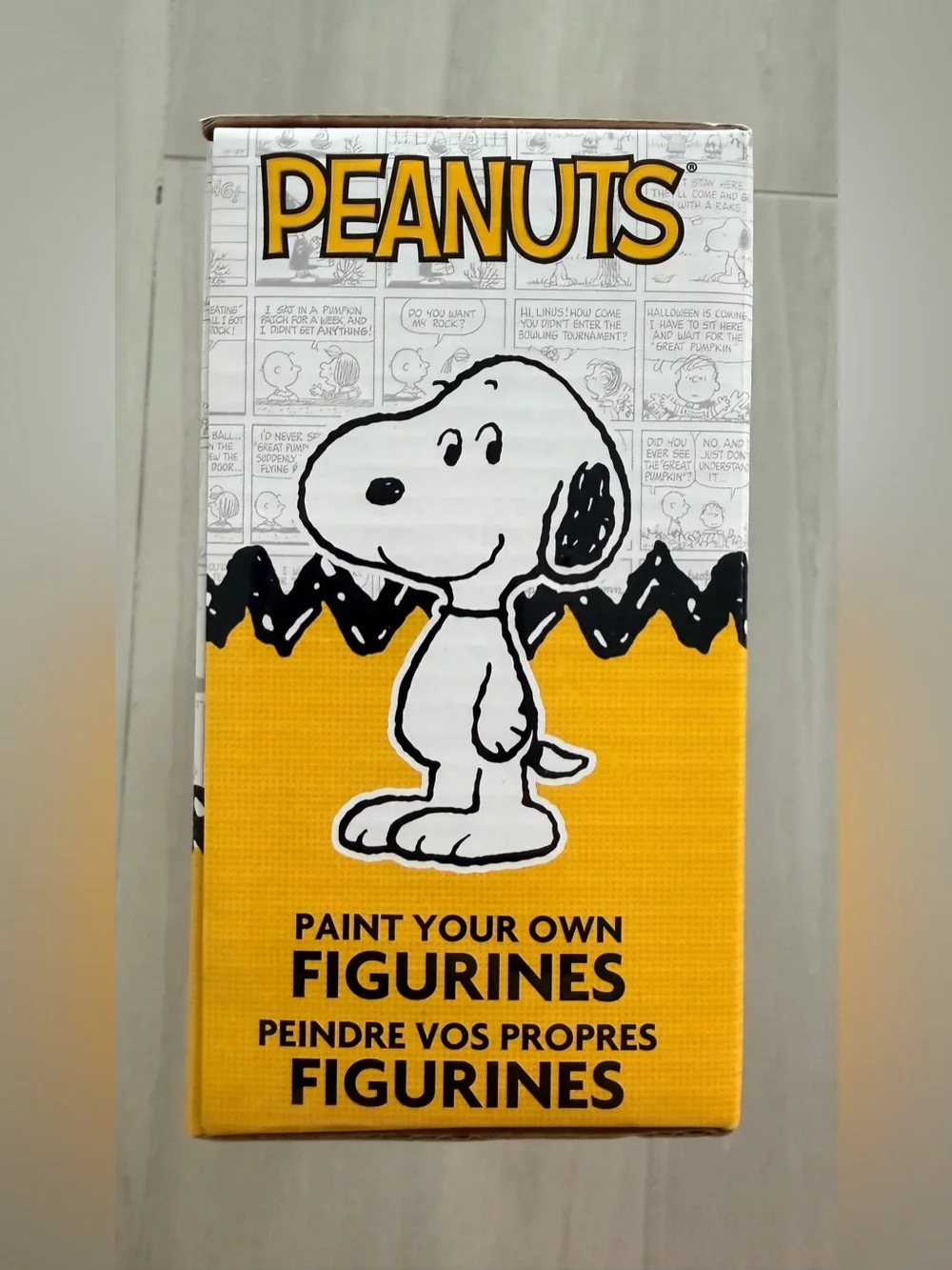 Peanuts Paint-Your-Own Figurine Set - White with Yellow & Blue Paints